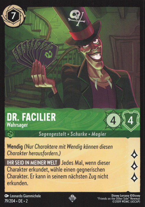 Dr. Facilier - Wahrsager 2ROF-079 Super Rare Deutsch