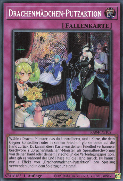 Drachenmädchen-Putzaktion (V.3) RA04-DE102 Secret Rare Deutsch