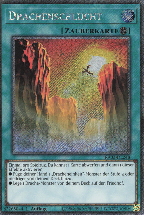 Drachenschlucht (V.1) RA03-DE248 Platinum Secret Rare Deutsch