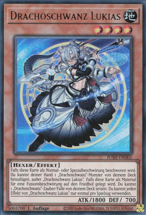 Drachoschwanz Lukias (V.1) JUSH-DE001 Ultra Rare Deutsch
