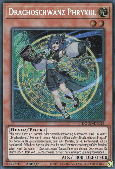 Drachoschwanz Phryxul (V.1) DOOD-DE023 Secret Rare Deutsch