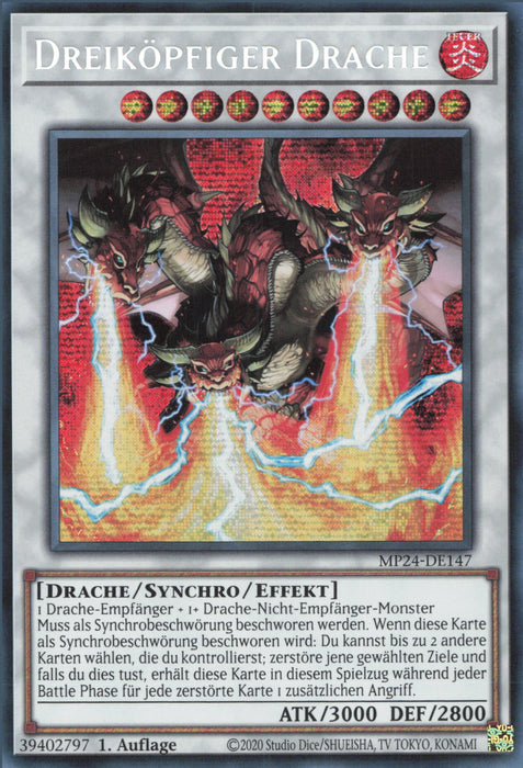 Dreiköpfiger Drache MP24-DE147 Secret Rare Deutsch