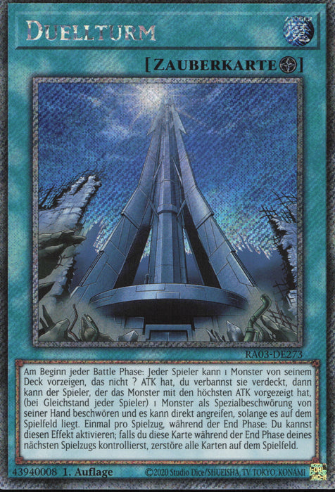 Duellturm (V.1) RA03-DE273 Platinum Secret Rare Deutsch