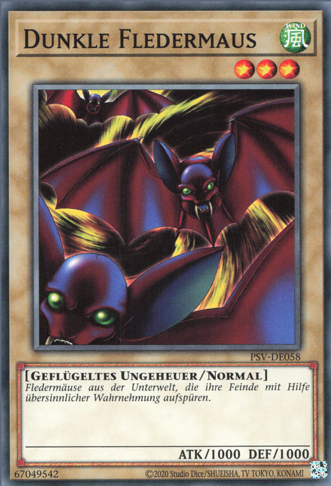 Dunkle Fledermaus PSV-25TH-DE058 Common Deutsch