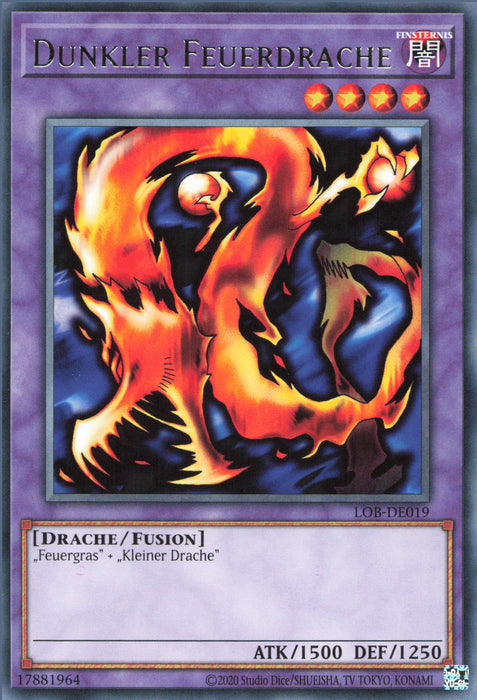 Dunkler Feuerdrache LOB-25TH-DE019 Rare Deutsch