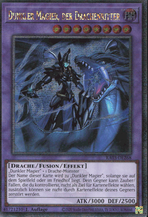 Dunkler Magier, der Drachenritter (V.2) RA03-DE268 Quarter Century Secret Rare Deutsch