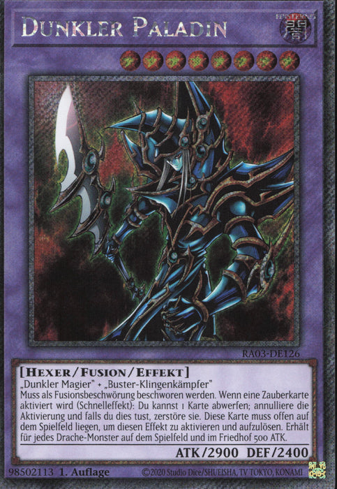 Dunkler Paladin (V.1) RA03-DE126 Platinum Secret Rare Deutsch