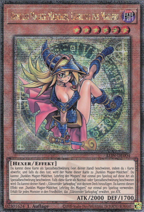Dunkles Magier-Mädchen, Lehrling des Magiers (V.2) ALIN-DE004 Quarter Century Secret Rare Deutsch