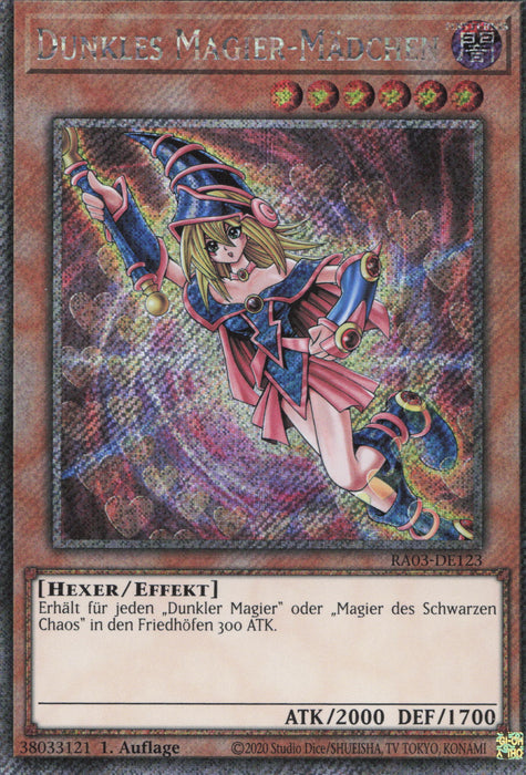 Dunkles Magier-Mädchen (V.1) RA03-DE123 Platinum Secret Rare Deutsch