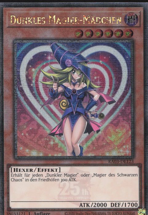 Dunkles Magier-Mädchen (V.5) RA03-DE123 Quarter Century Secret Rare Deutsch