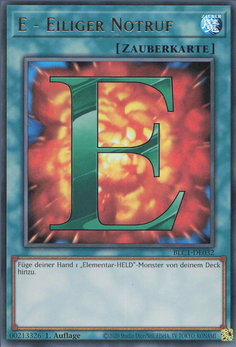 E - Eiliger Notruf (V.1) BLC1-DE032 Ultra Rare Deutsch