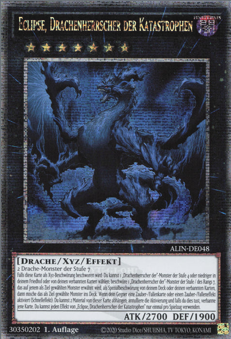 Eclipse, Drachenherrscher der Katastrophen (V.2) ALIN-DE048 Quarter Century Secret Rare Deutsch