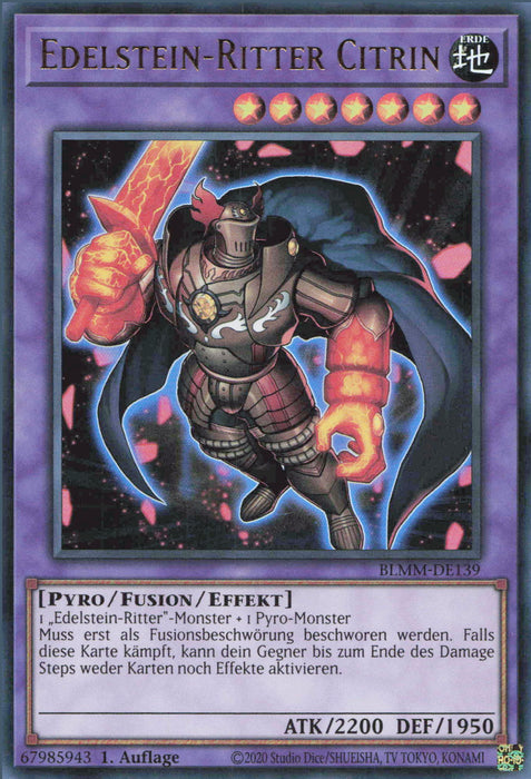 Edelstein-Ritter Citrin BLMM-DE139 Ultra Rare Deutsch