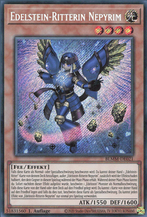 Edelstein-Ritterin Nepyrim (V.1) BLMM-DE021 Secret Rare Deutsch