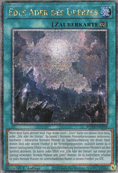 Edle Ader des Urerzes (V.2) ROTA-DE058 Quarter Century Secret Rare Deutsch