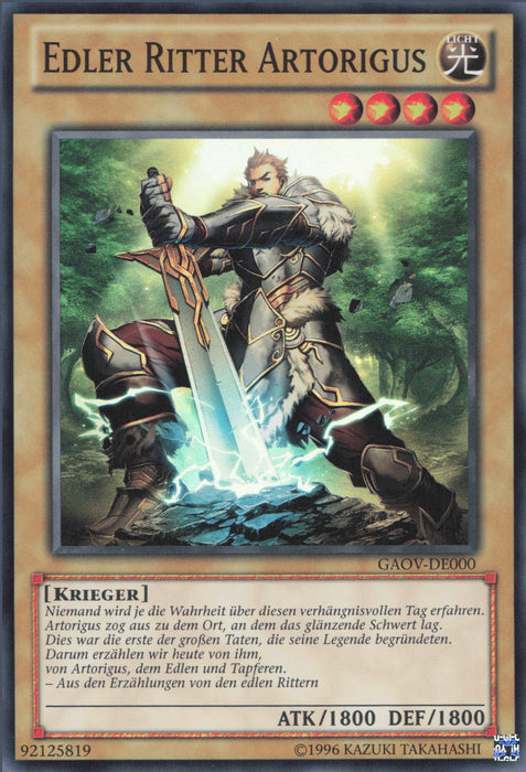 Edler Ritter Artorigus (V.1) GAOV-DE000 Super Rare