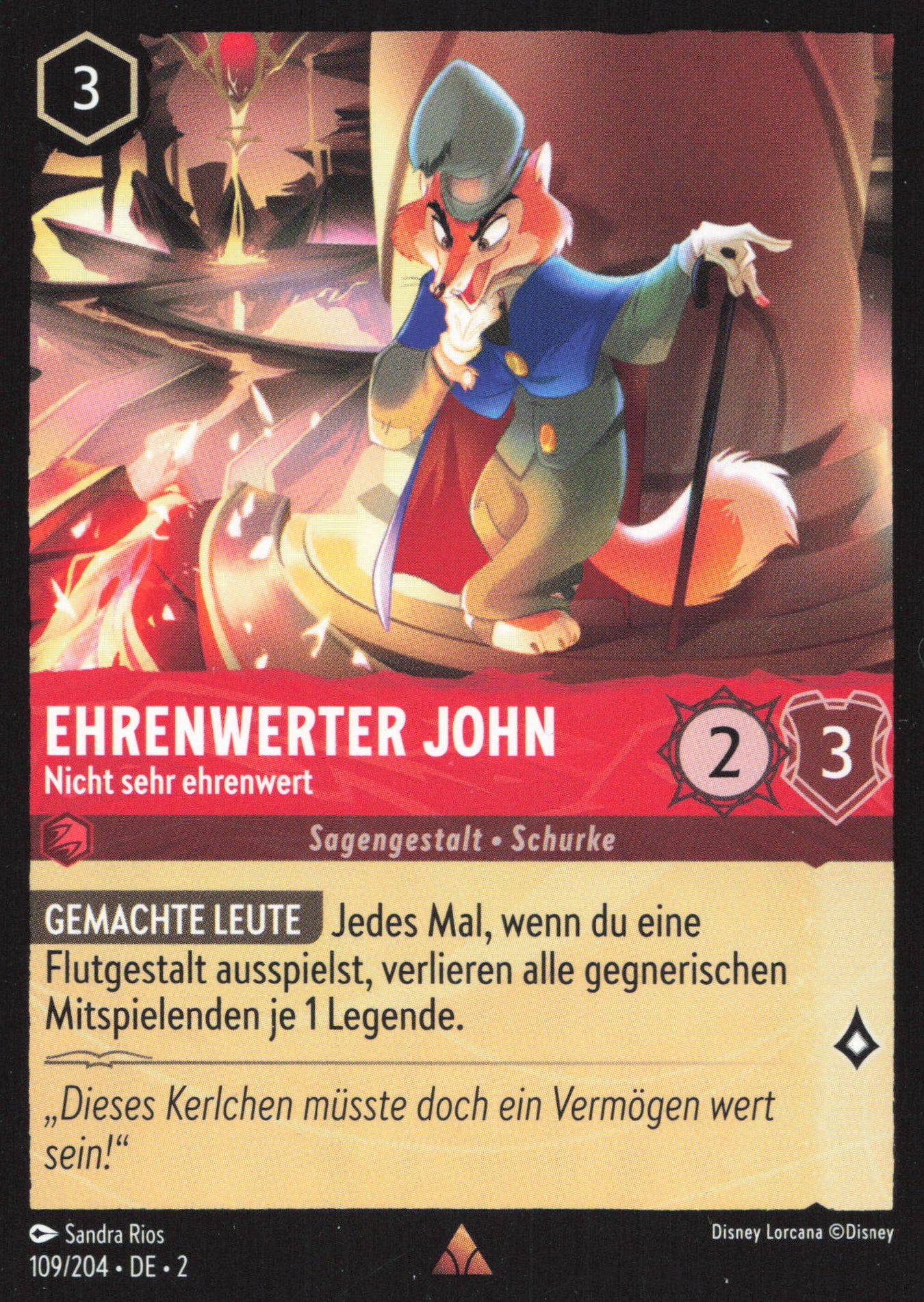 Alle Ehrenwerter John Charakterkarten in Disney Lorcana