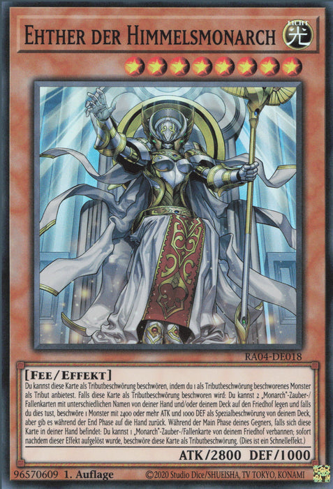 Ehther der Himmelsmonarch (V.1) RA04-DE018 Super Rare Deutsch