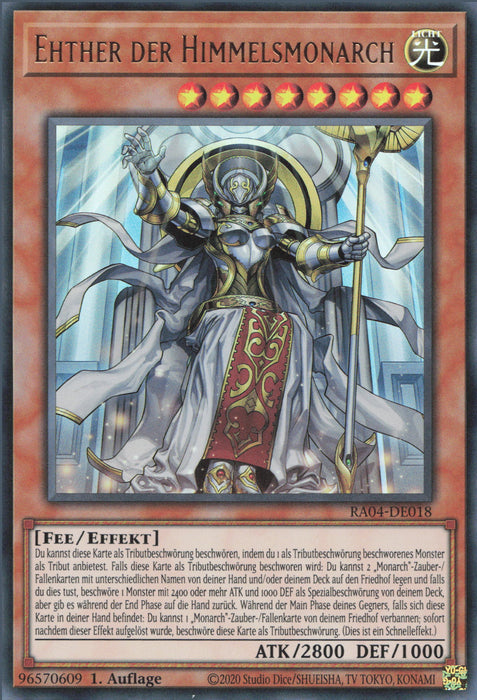 Ehther der Himmelsmonarch (V.2) RA04-DE018 Ultra Rare Deutsch
