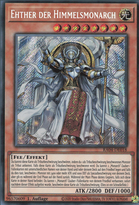 Ehther der Himmelsmonarch (V.3) RA04-DE018 Secret Rare Deutsch