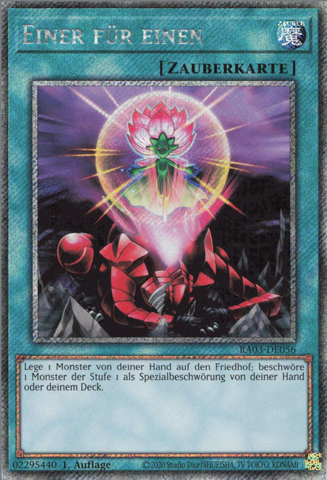 Einer für einen (V.7) RA03-DE056 Platinum Secret Rare Deutsch