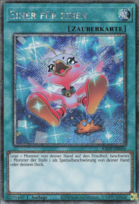 Einer für einen (V.8) RA03-DE056 Platinum Secret Rare Deutsch