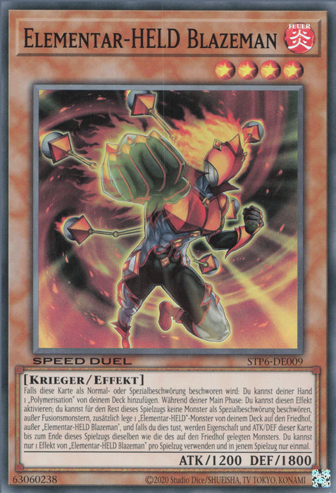 Elementar-HELD Blazeman STP6-DE009 Super Rare Deutsch