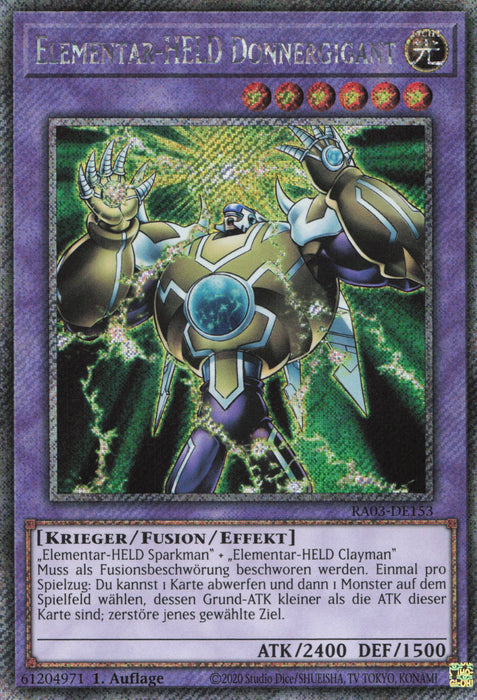 Elementar-HELD Donnergigant (V.1) RA03-DE153 Platinum Secret Rare Deutsch