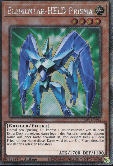 Elementar-HELD Prisma (V.1) RA03-DE193 Platinum Secret Rare Deutsch