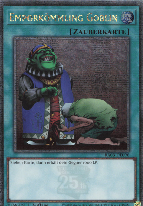Emporkömmling Goblin (V.2) RA03-DE096 Quarter Century Secret Rare Deutsch