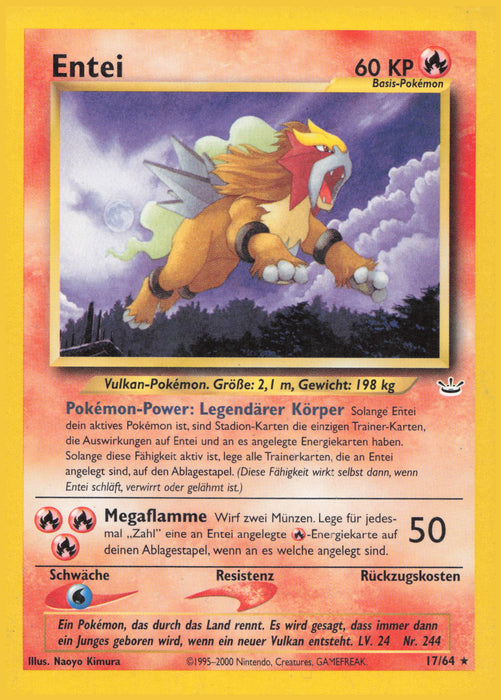 Entei NR-17 Rare Deutsch