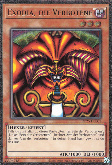 Exodia, die Verbotene OP25-DE001 Ultimate Rare Deutsch