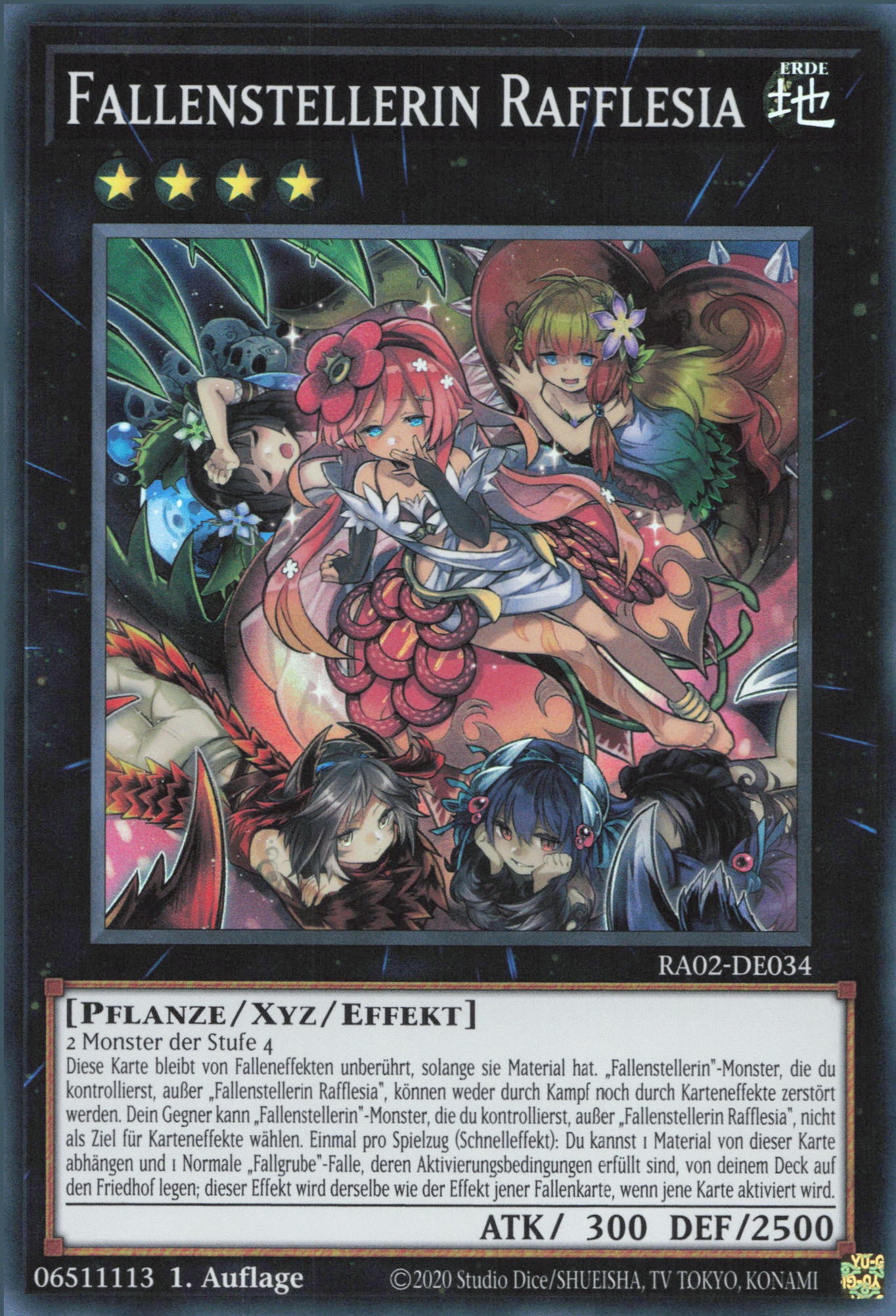 Yugioh Fallenstellerin Rafflesia (V.1) RA02-DE034 Super Rare Deutsch ...