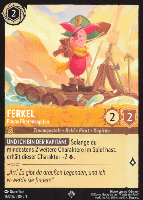Ferkel - Puuhs Piratenkapitän 3INK-016 Super Rare Deutsch