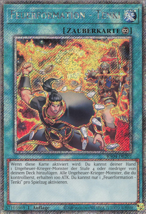 Feuerformation - Tenki (V.1) RA04-DE201 Platinum Secret Rare Deutsch