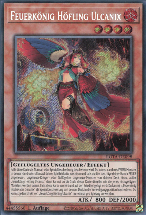 Feuerkönig Höfling Ulcanix (V.1) ROTA-DE098 Secret Rare Deutsch