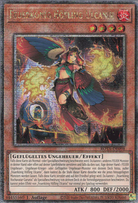 Feuerkönig Höfling Ulcanix (V.2) ROTA-DE098 Quarter Century Secret Rare Deutsch