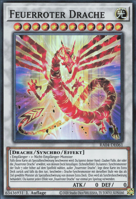Feuerroter Drache (V.1) RA04-DE061 Super Rare Deutsch