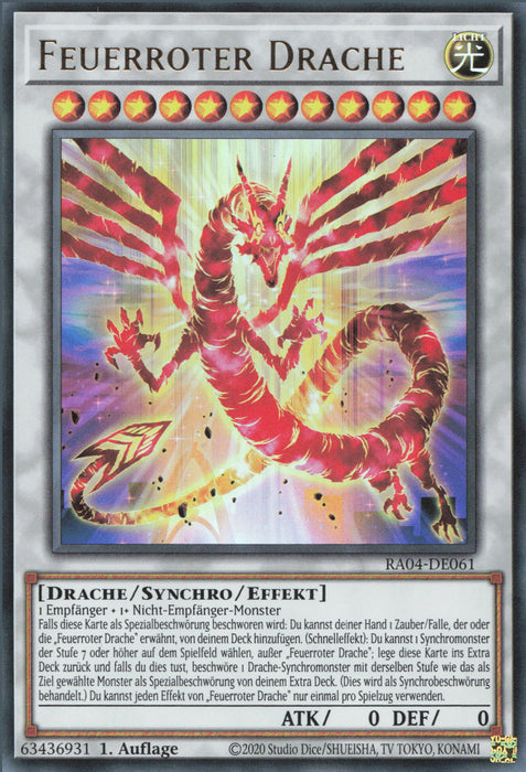 Feuerroter Drache (V.2) RA04-DE061 Ultra Rare Deutsch