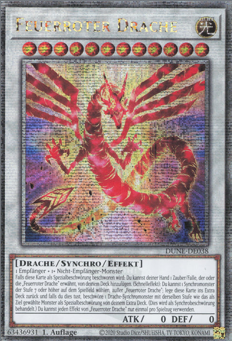 Feuerroter Drache (V.3) DUNE-DE038 Quarter Century Secret Rare