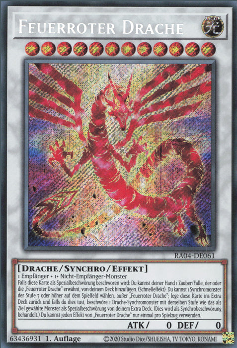 Feuerroter Drache (V.3) RA04-DE061 Secret Rare Deutsch