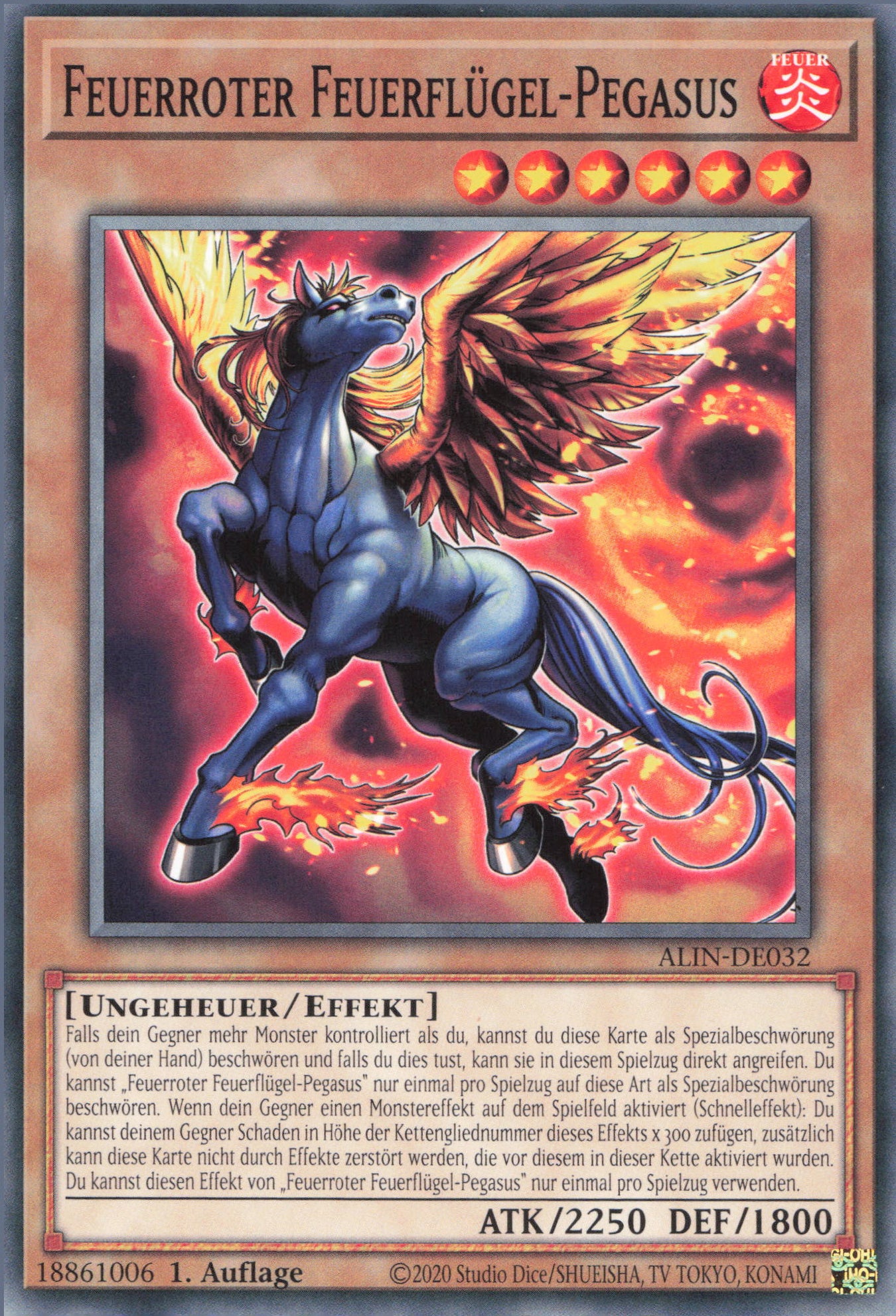 Yu-Gi-Oh! Feuerroter Feuerflügel-Pegasus
