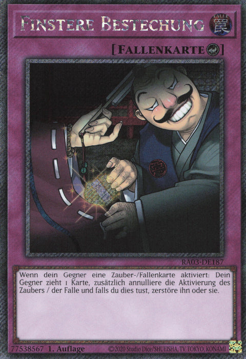 Finstere Bestechung (V.1) RA03-DE187 Platinum Secret Rare Deutsch