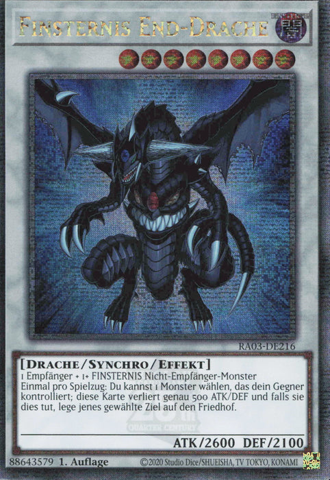 Finsternis End Drache (V.2) RA03-DE216 Quarter Century Secret Rare Deutsch