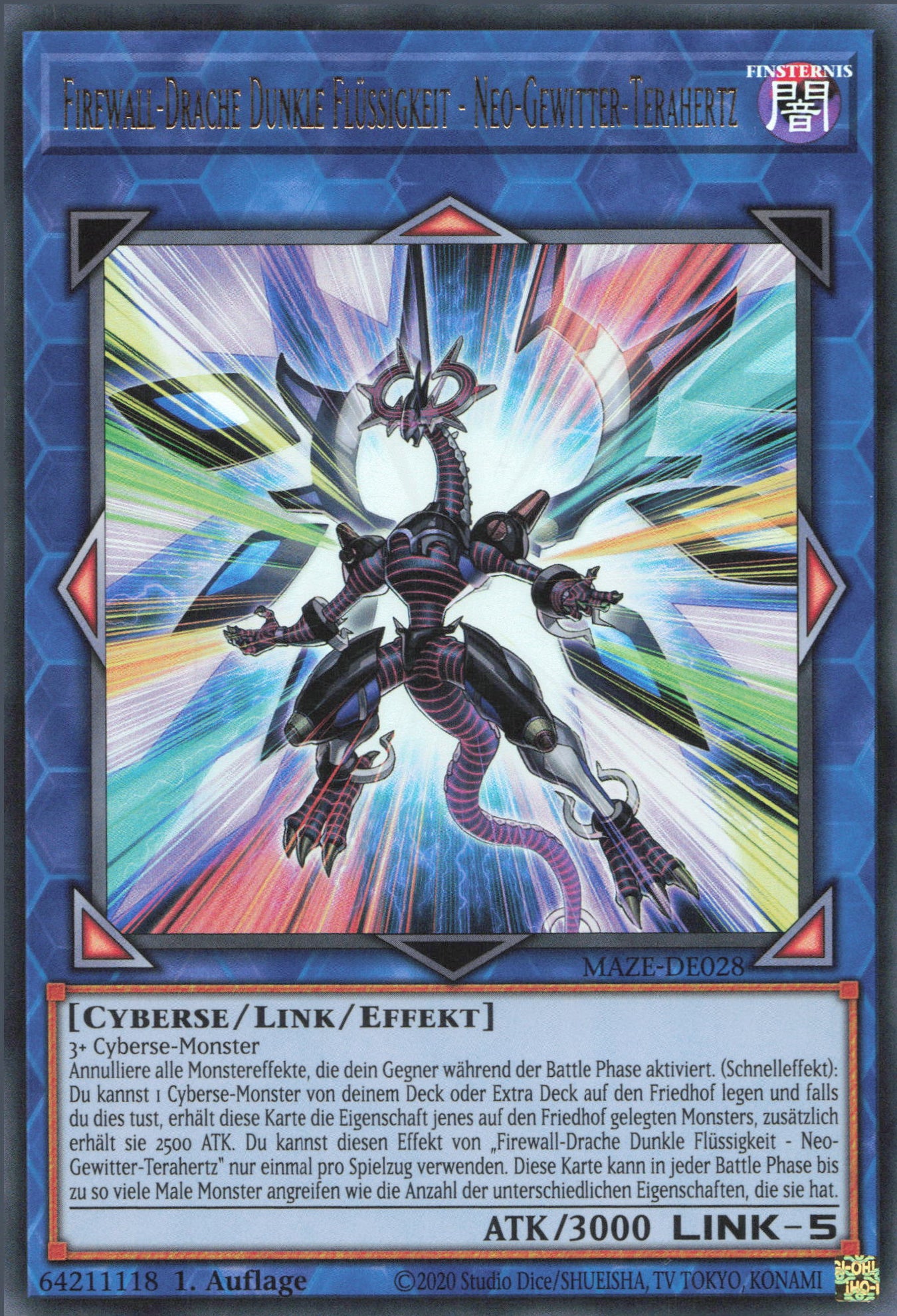 Yu-Gi-Oh! Firewall-Drache Dunkle Flüssigkeit - Neo-Gewitter-Terahertz (V.1)