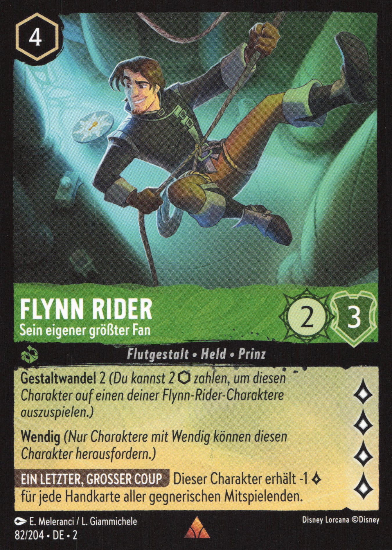 Alle Flynn Rider Charakterkarten in Disney Lorcana