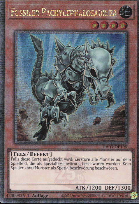 Fossiler Pachycephalosaurier (V.2) RA03-DE195 Quarter Century Secret Rare Deutsch