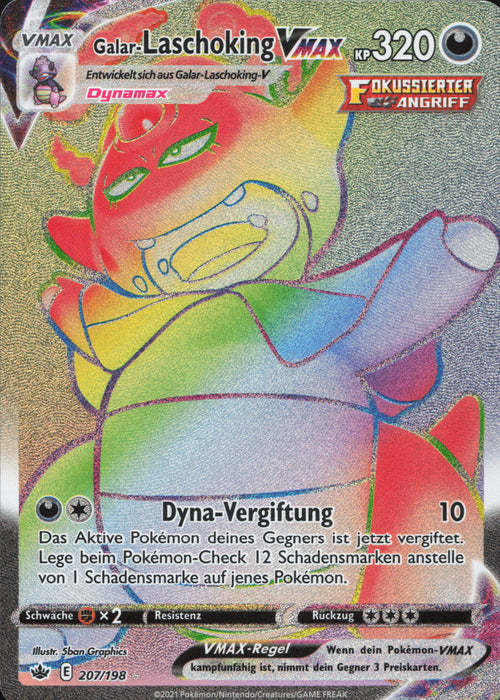 Galar- Laschoking VMAX CRE-207 Secret Rare Deutsch