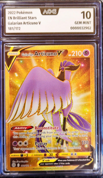 Galarian Articuno V BRS-181 Secret Rare Englisch AOG-10