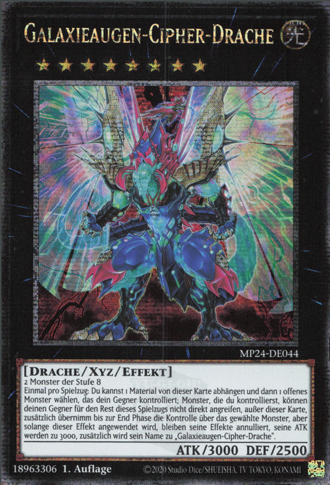 Galaxieaugen-Cipher-Drache MP24-DE044 Quarter Century Secret Rare Deutsch